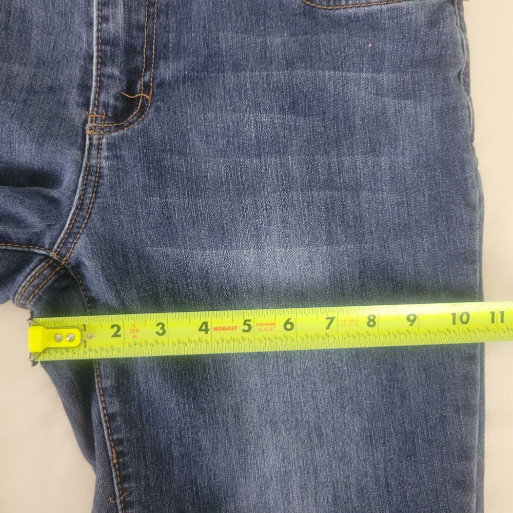 JW Jeans Womens 8 Blue Mid Rise Tapered Cuffed Hem Medium Wash Denim - Picture 5 of 13